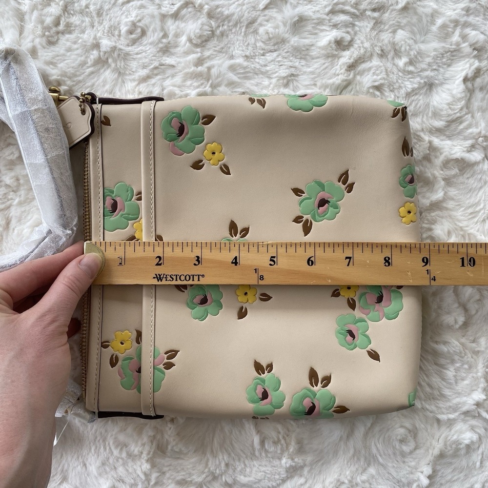 Coach Kitt Messenger Crossbody Bag Pastel Floral Ivory Multi Leather CI183 NWT - Picture 15 of 15